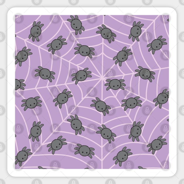 Kawaii spider pattern pastel goth Sticker by UniFox